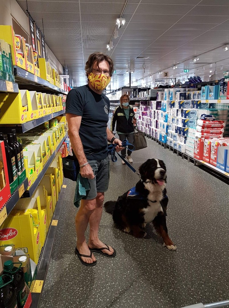Don and Bernie at shops